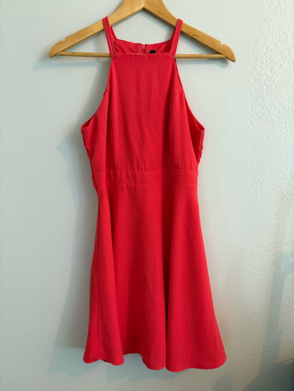 Sleeveless Dark Coral A- Line Dress